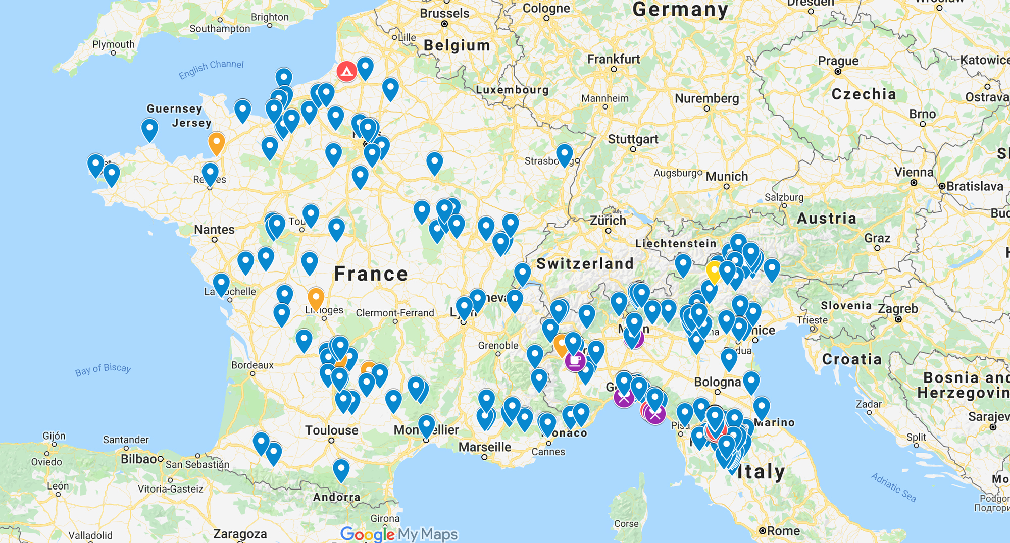 France/Italy roadtrip – trip-planning and driving to France